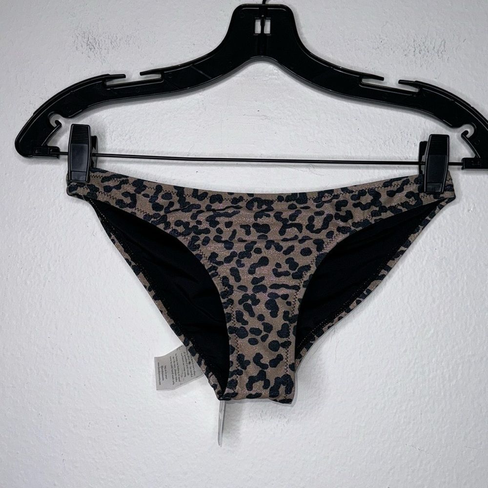 bond-eye Sleeker Bikini Bottom in Metallic Leopard Print Size XS